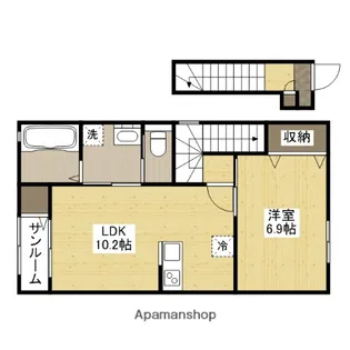 ミーティア B棟【2階】の間取り