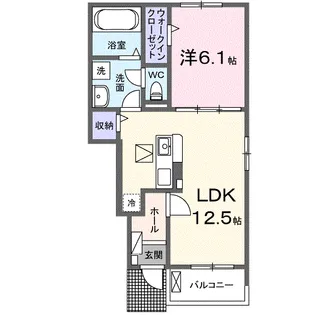 セレノ マーレⅡ【1階】の間取り