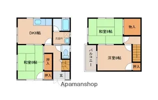 広島県福山市多治米町2丁目【一戸建】の間取り