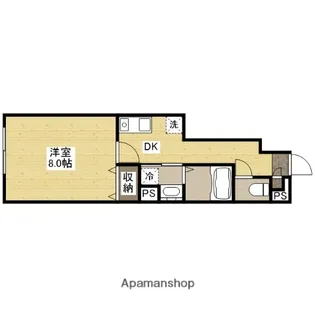 ガーデンヒルズ長者町【108号室】の間取り