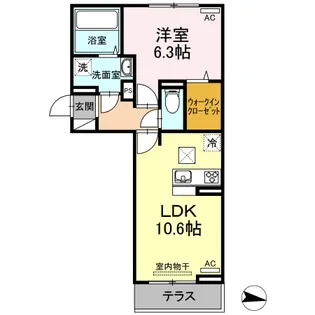 フレッチェ・ボスコV【1階】の間取り