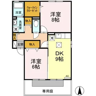 ヌーベルバーグ B棟【1階】の間取り