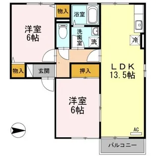 ローズガーデン【2階】の間取り