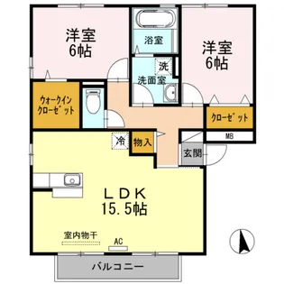 ウィルモア手城 C棟【3階】の間取り