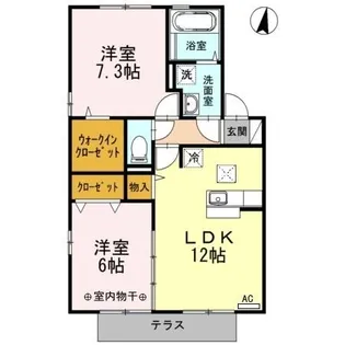 メルベーユ B棟【2階】の間取り