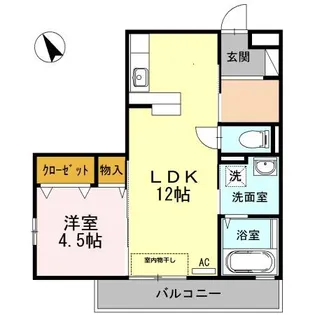 ローゼスポート港町 A棟【2階】の間取り