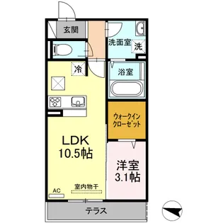 フレッチェ・ボスコⅢ【1階】の間取り