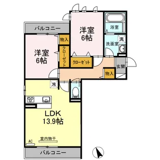 DーROOMCⅢ【2階】の間取り