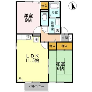 セジュール渡邊 C棟【2階】の間取り