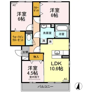 シュペリュール【3階】の間取り