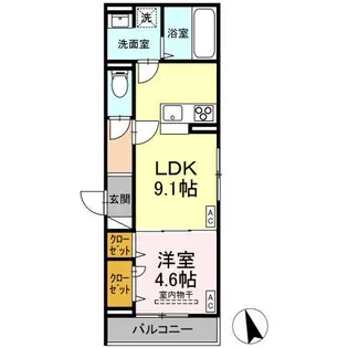 DーRESIDENCE曙町1丁目【2階】の間取り