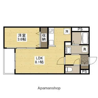 月光福山東壱番館【3階】の間取り