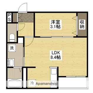 月光福山東壱番館【3階】の間取り