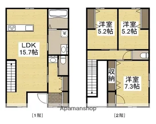 グランメゾンクレスト南蔵王Ⅱ【1階】の間取り