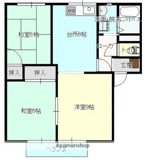 レジデンスB棟【2階】の間取り