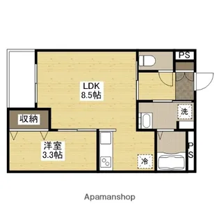 月光福山東弐番館【303C号室】の間取り