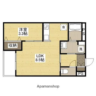 月光福山東弐番館【3階】の間取り