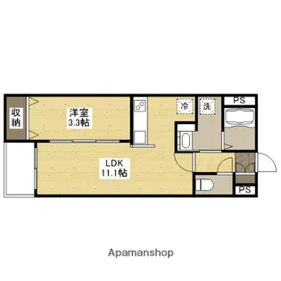 月光福山東弐番館【3階】の間取り