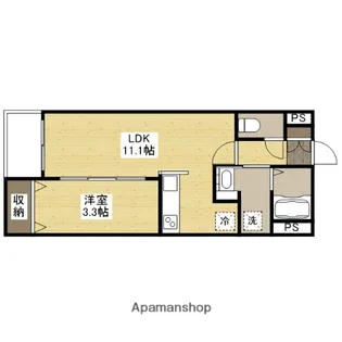 月光福山東弐番館【3階】の間取り