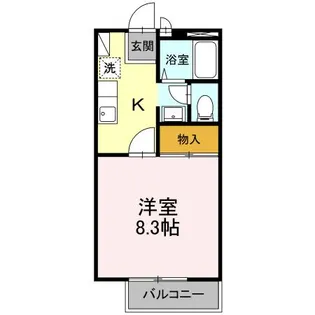 サンライズ春日 B棟【1階】の間取り