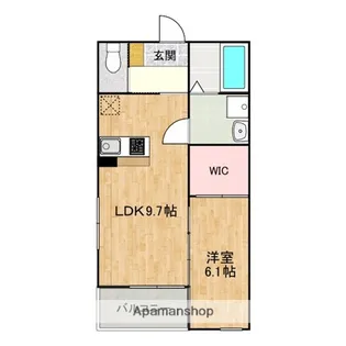 大門町新築アパート(仮)【1階】の間取り