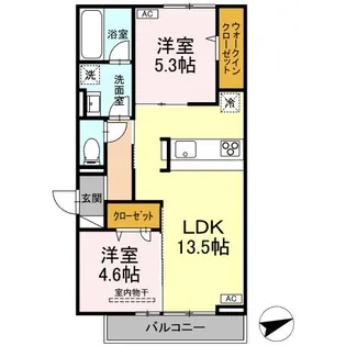 D-residence東手城【2階】の間取り