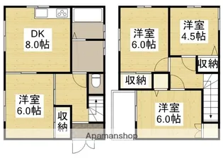広島県福山市大門町1丁目【一戸建】の間取り