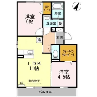 レジデンスK【2階】の間取り