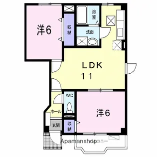 アヴァンパルクB【1階】の間取り