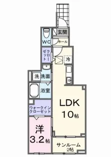 ユア グレイス城町【1階】の間取り