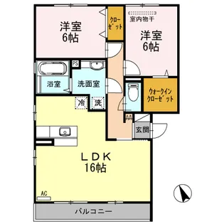 アルト ポンテ ドゥーエ A棟【201号室】の間取り