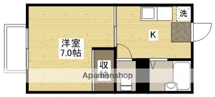 コーポトクシマB【106号室】の間取り