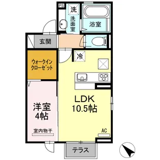 ハイネス【1階】の間取り