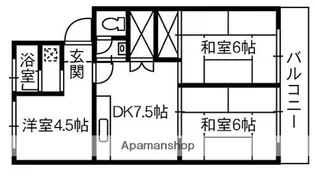駒金屋10マンション【203号室】の間取り