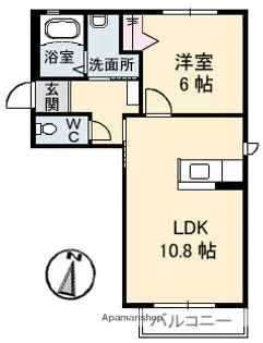 グランラシュレ B棟【2階】の間取り