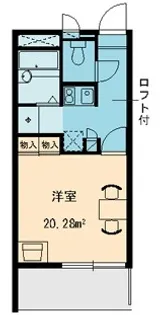 レオパレスピースフル 稲月【202号室】の間取り