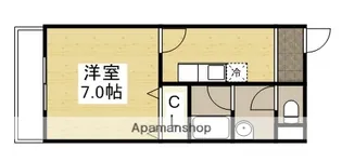 エメローズ御幸【409号室】の間取り