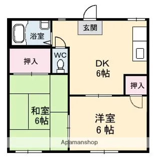 ジュネス川口【2階】の間取り