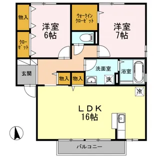 ロイヤルコート【2階】の間取り