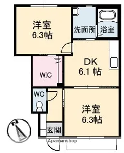 ルミナスキタヤマ【1階】の間取り