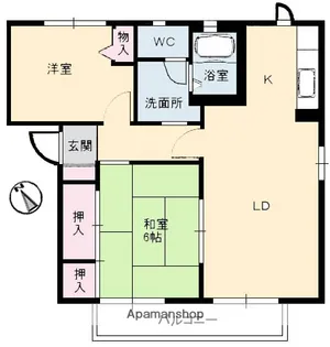 ローズタウン 2番館【1階】の間取り
