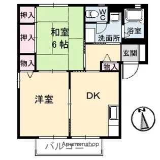 グランドール【1階】の間取り