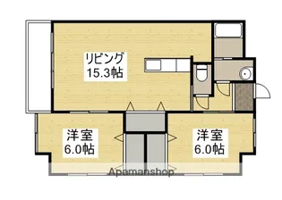 BIOS新涯マンション【4階】の間取り