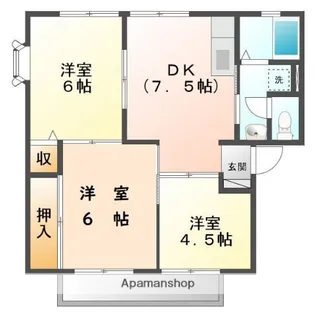 サンビレッジローズ B【1階】の間取り