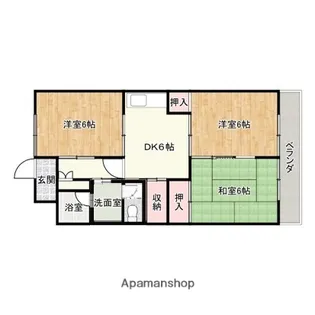 レジデンス三吉【3階】の間取り