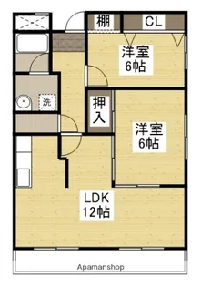 神辺中央マンション【3階】の間取り