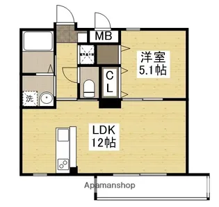 レジデンス東福山【202号室】の間取り