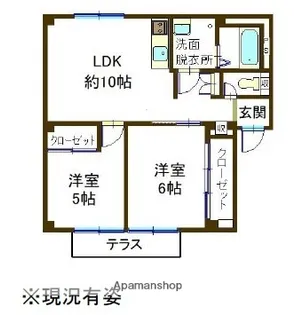 メープルシティひらまつ【1階】の間取り