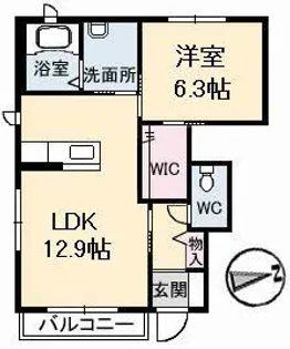 スカイメゾン 12番館【1階】の間取り