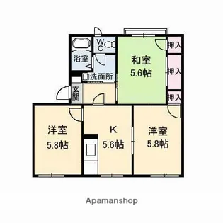 ハイライズ羽原【1階】の間取り